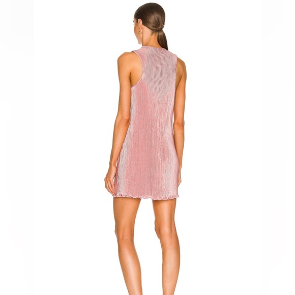 Revolve Pink Mini Dress with a Twist Neckline, Size Small - Picture 4 of 6